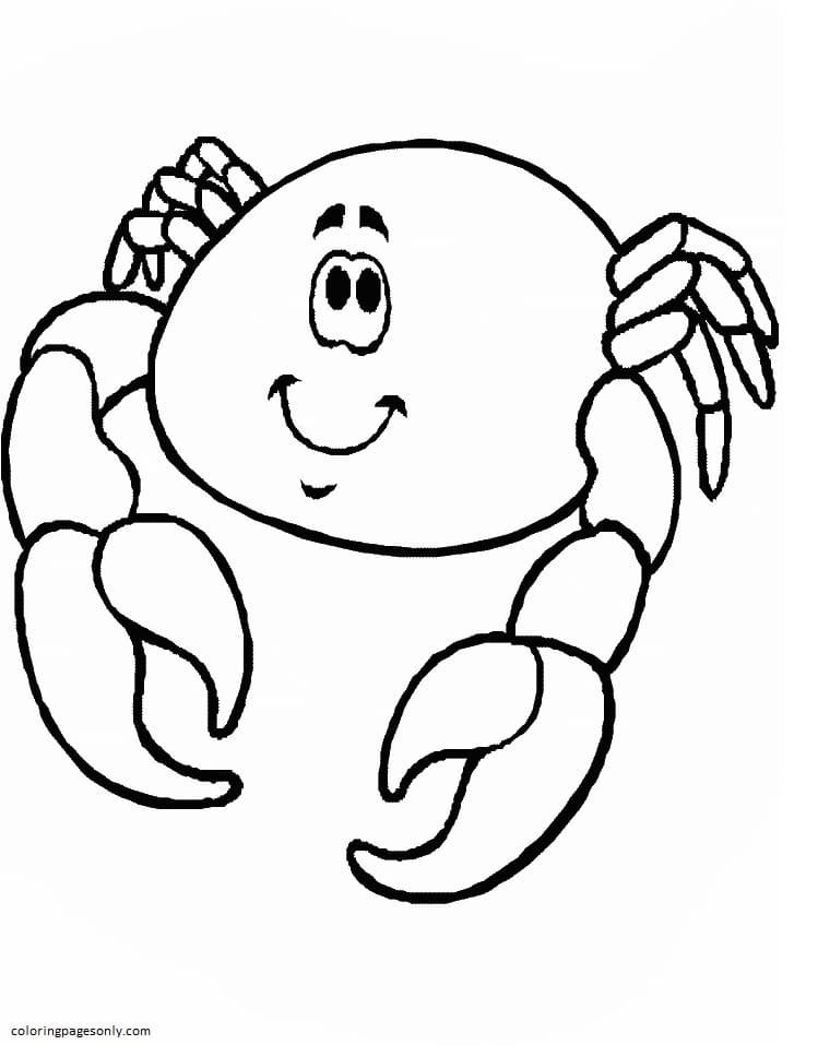 Crab coloring pages printable for free download