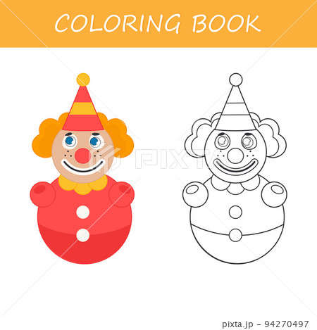 Coloring book for children tumbler clown