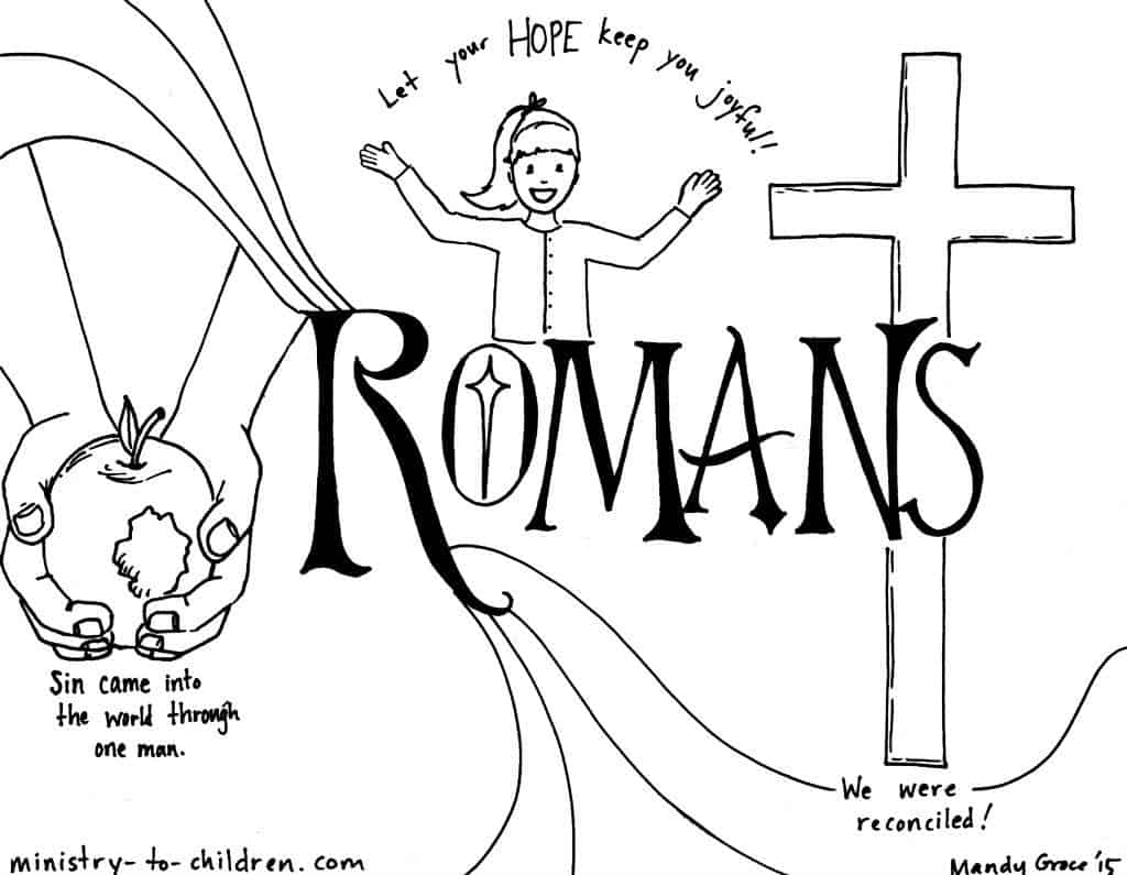 Romans bible book coloring page