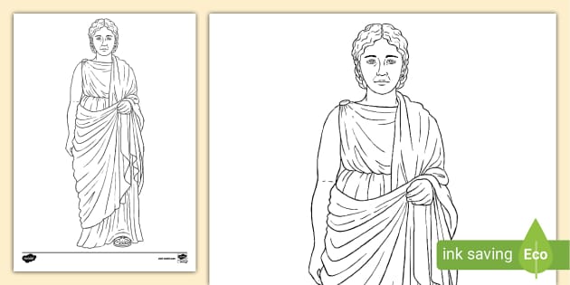 Roman lady louring sheet teacher made