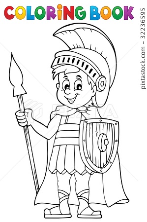 Coloring book roman soldier