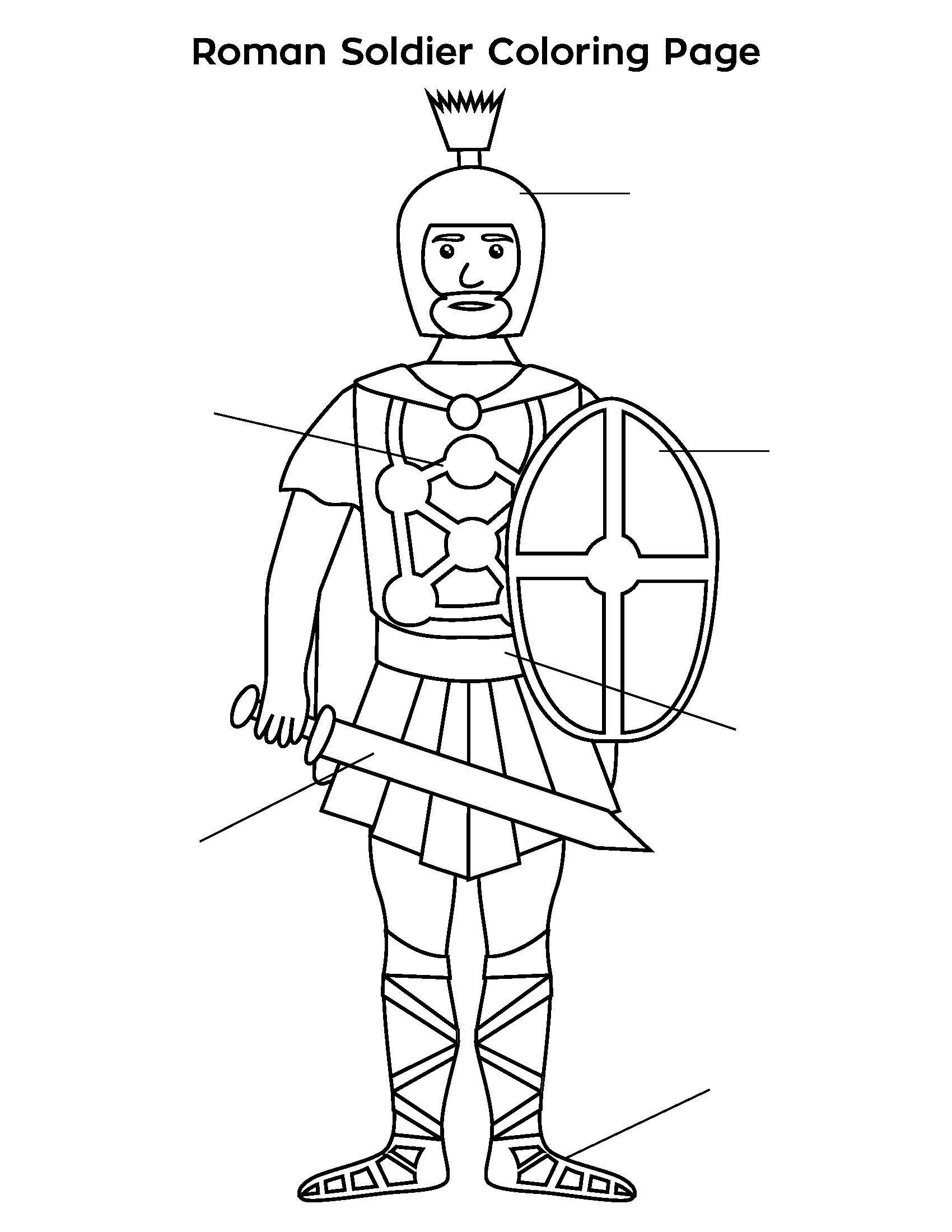 Roman soldier loring page roman soldiers loring pages loring pages for kids