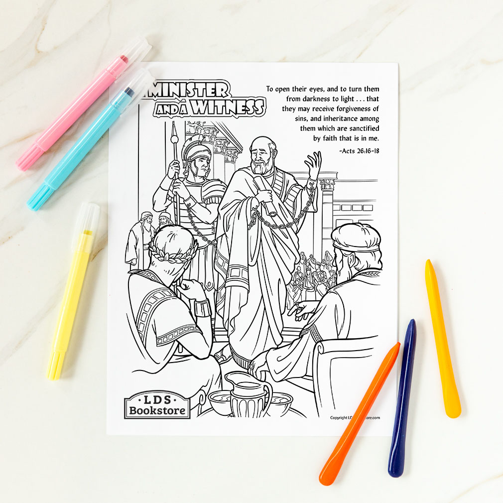 Paul testifies to roman rulers coloring page