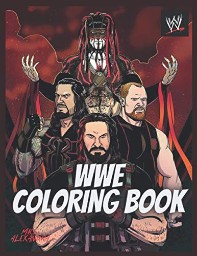 Wwe coloring book coloring book for kids and adults with fun easy and relaxing by mrs alexandra