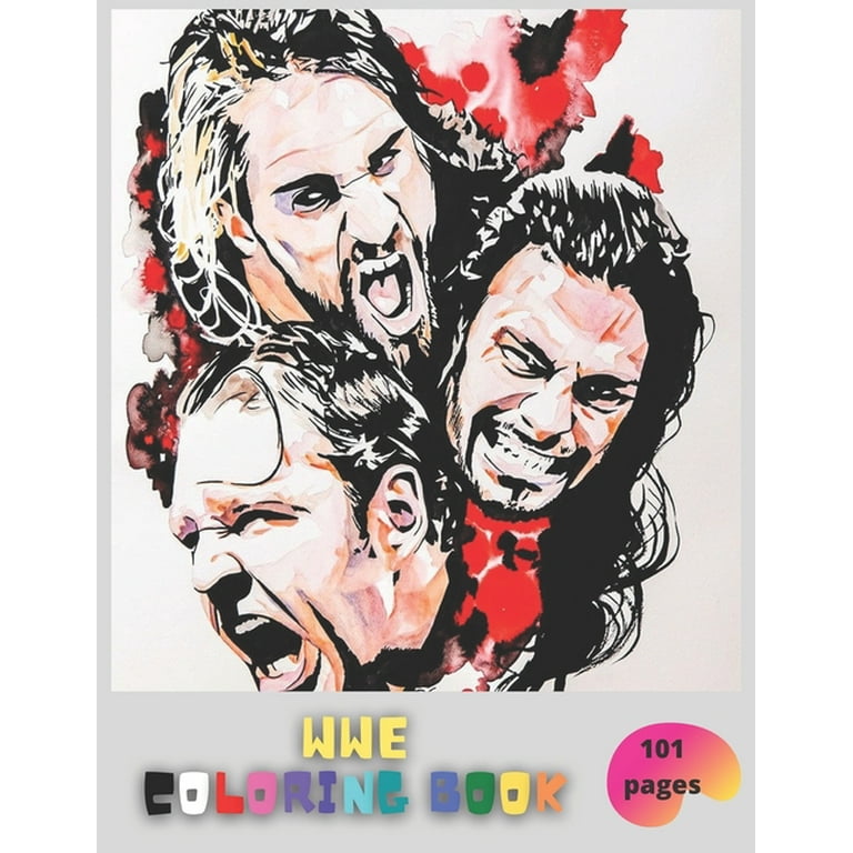 Wwe coloring book for kids and adults paperback