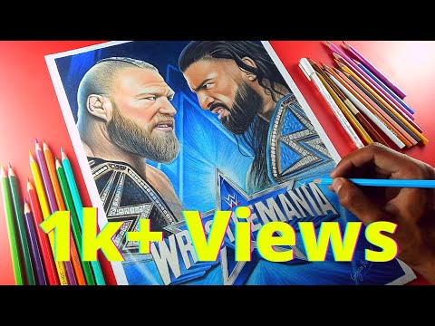 Drawing brock lesnar vs roman reigns wrestlemania time