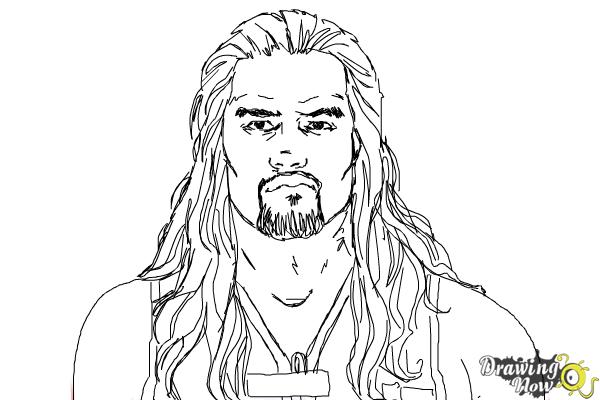 How to draw roman reigns from wwe