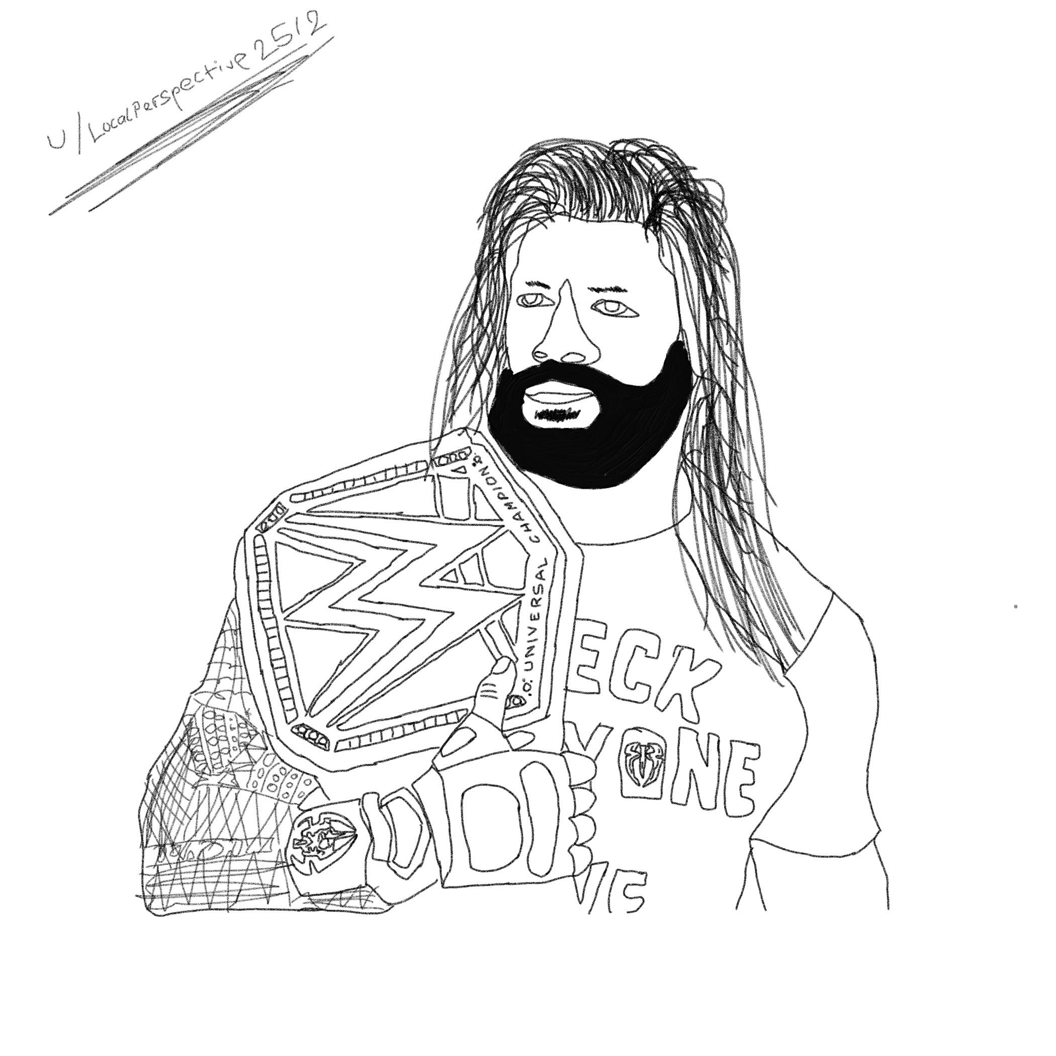 So i made a roman reigns sketch the arm was very detailed so pls dont mind it rate