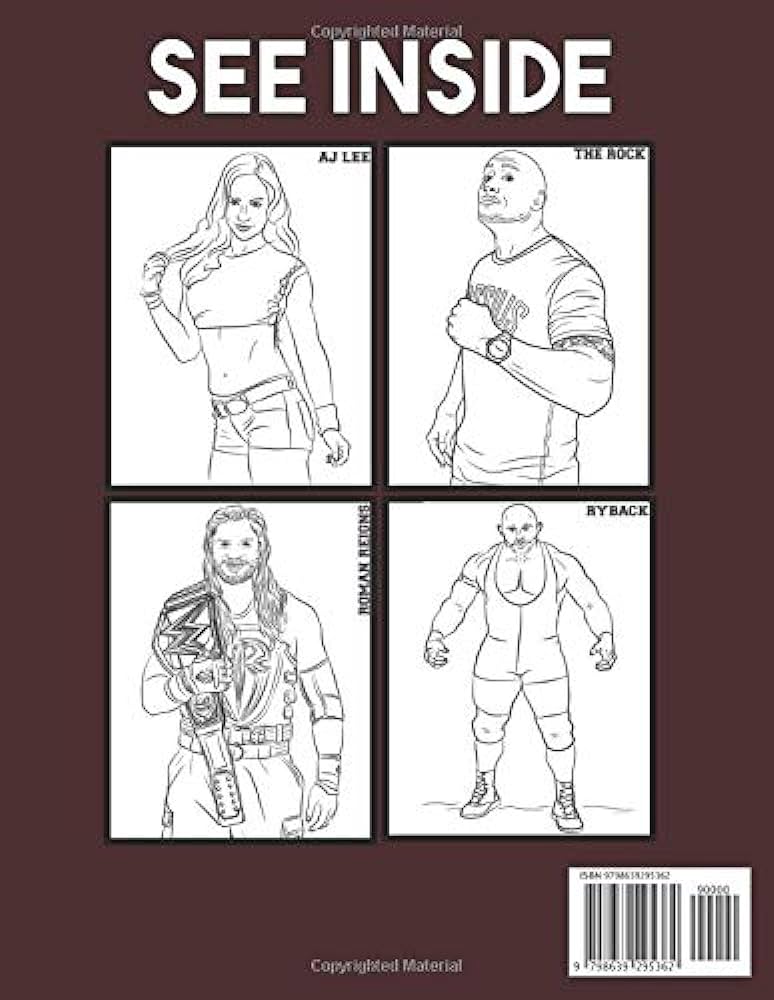 Wwe coloring book high quality coloring pages for fans great wwe fan gift wwe gift contain coloring pages of all time favorite wwe superstars publishing modi books