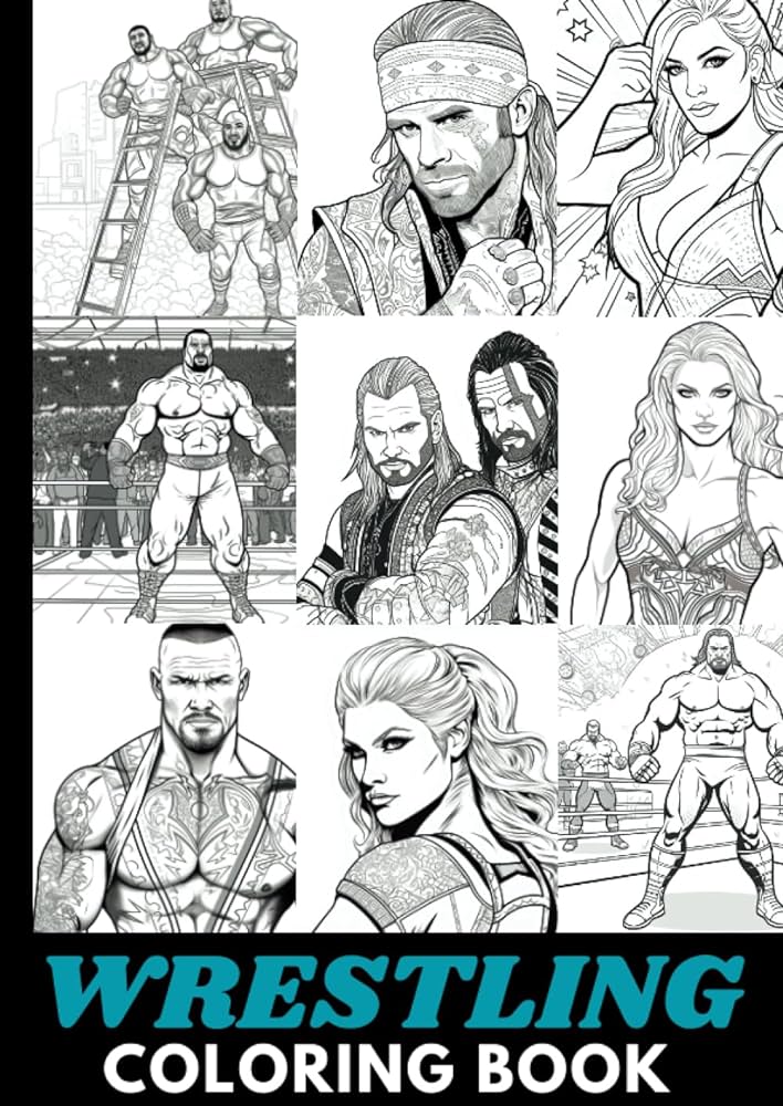 Wrestling coloring book zumpino nick books