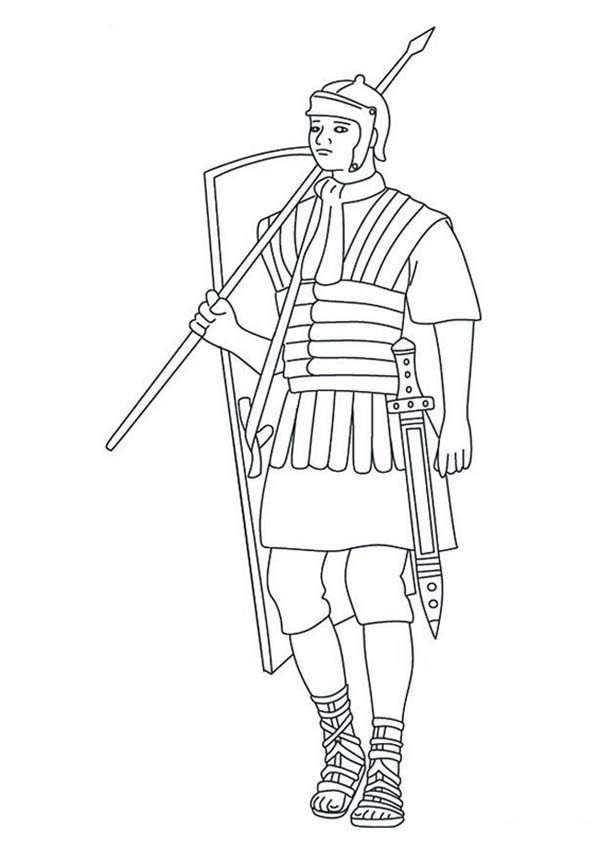 A typical roman soldier coloring page coloring pages roman soldiers coloring pictures for kids