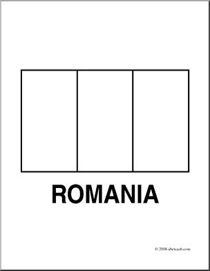 Clip art flags romania coloring page i