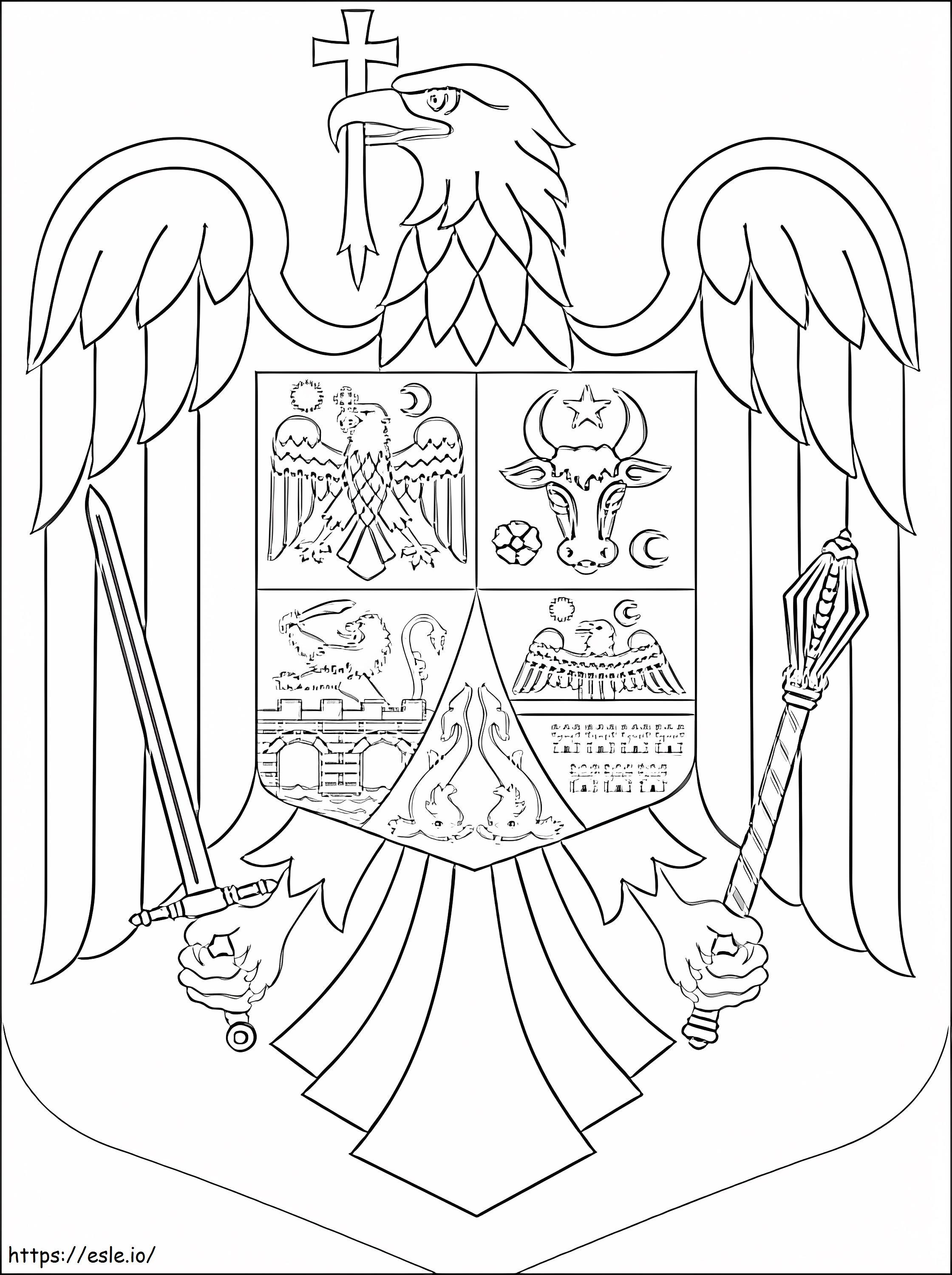 Coat of arms of romania coloring page