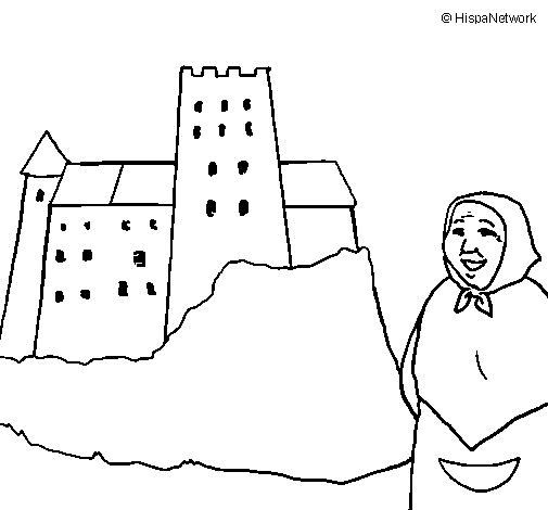 Romania coloring page