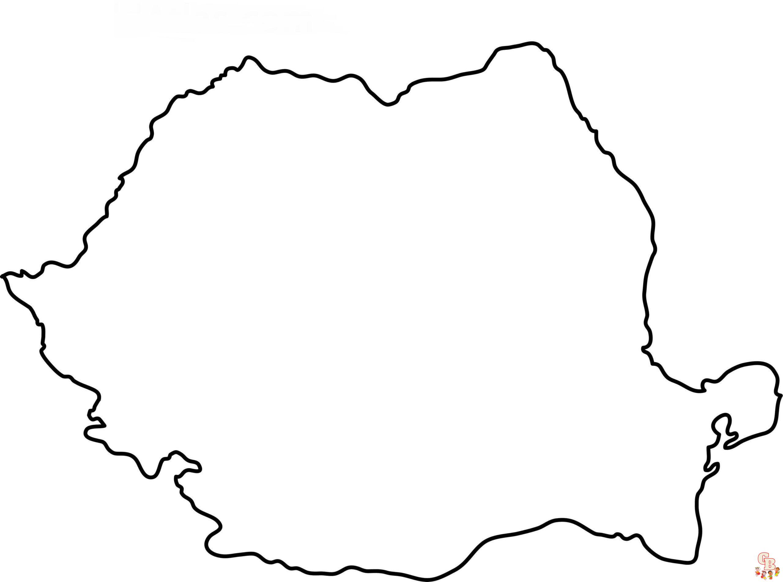 Explore romanian with our printable map coloring pages