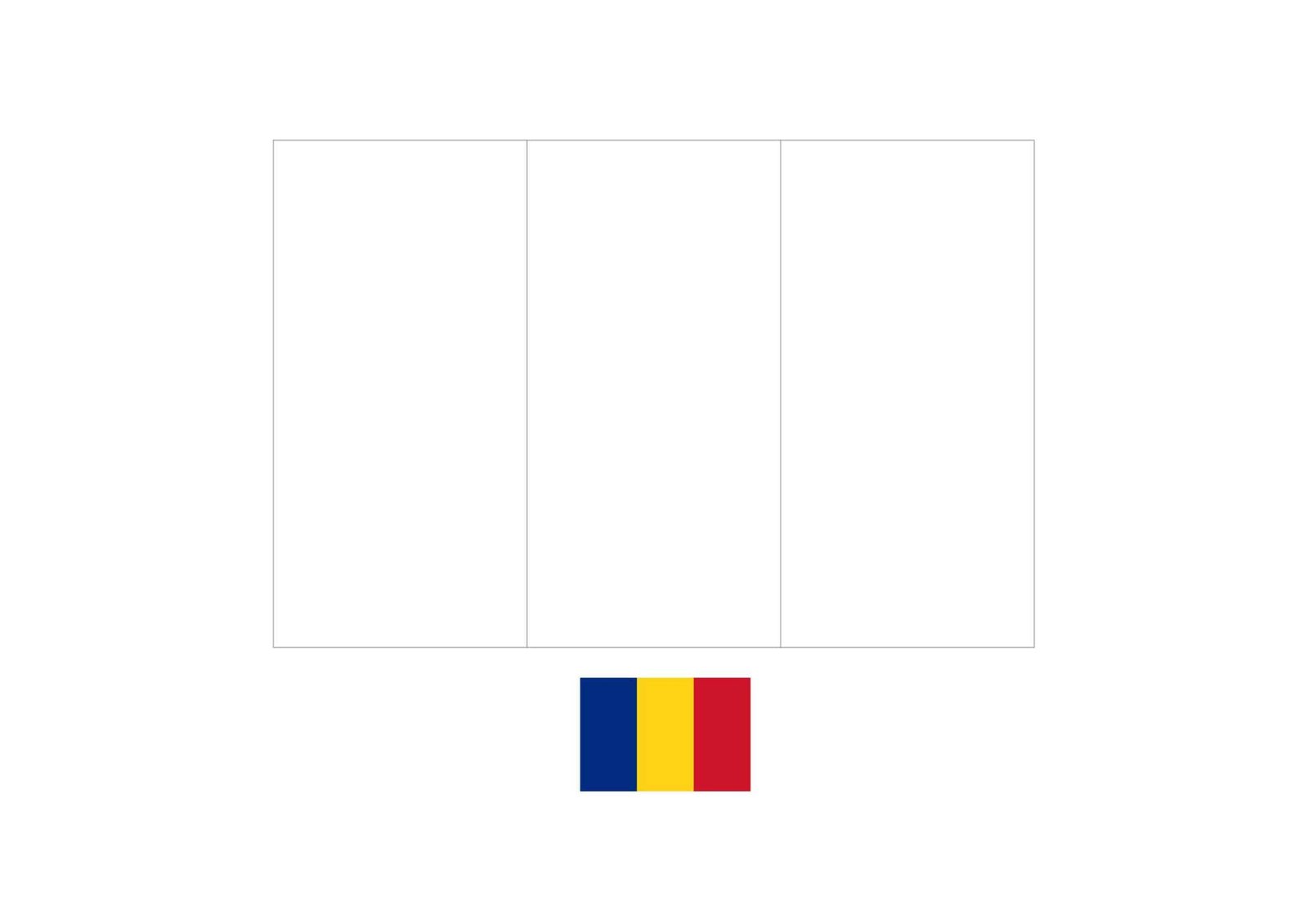 Flag of romania coloring page