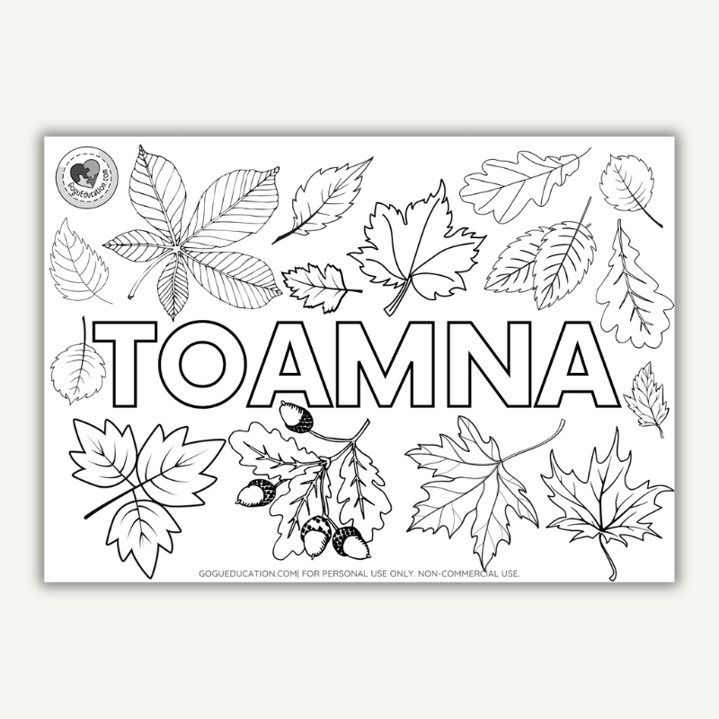 Coloring worksheet toamna â gogu education