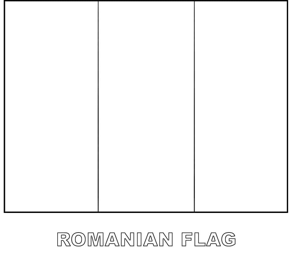 Romania national flag coloring page