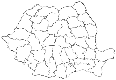 Outline map of romania with regions coloring page free printable coloring pages