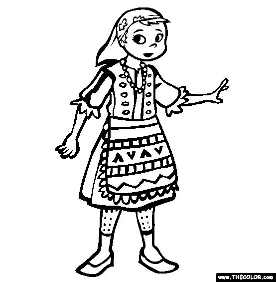 Ethnic wear online coloring pages