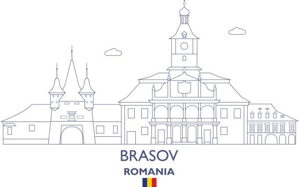 Brasov romania stock illustrations royalty