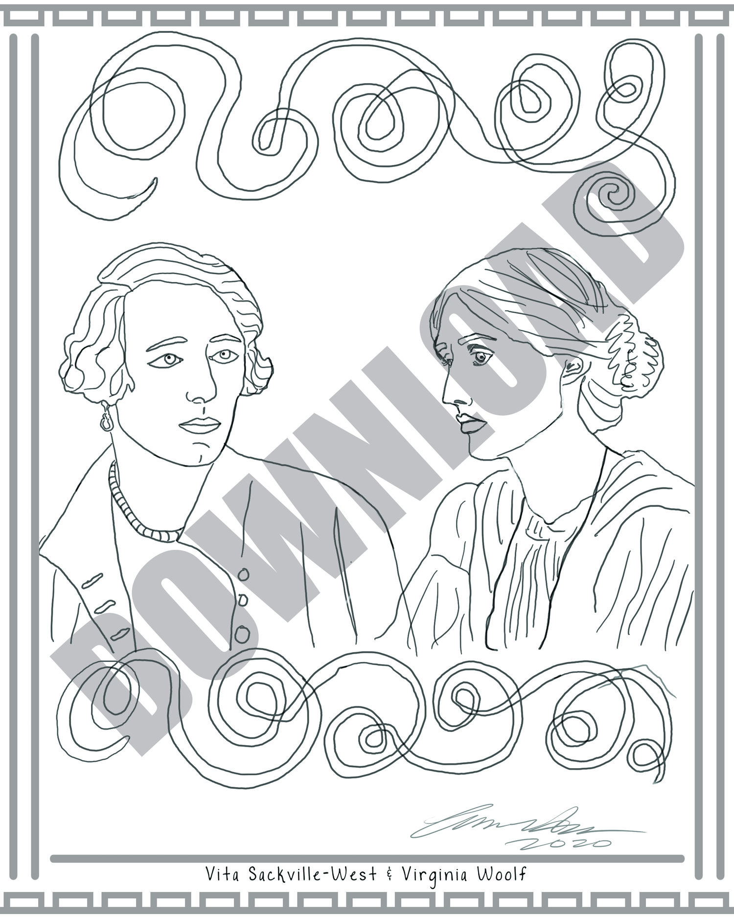 History is gay coloring page virginia woolf and vita sackville