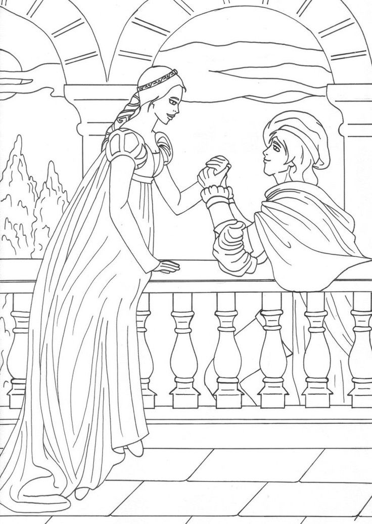 Romeo and juliet balcony scene coloring pages romeo and juliet drawing coloring pages romeo and juliet