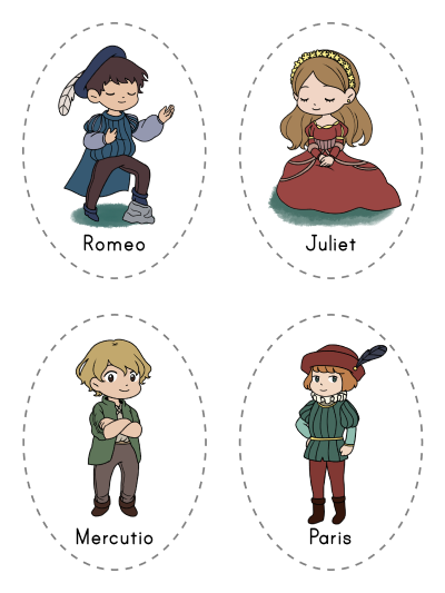 Romeo and juliet felt board characters