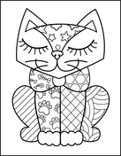 Romero britto dog coloring page free printable coloring pages