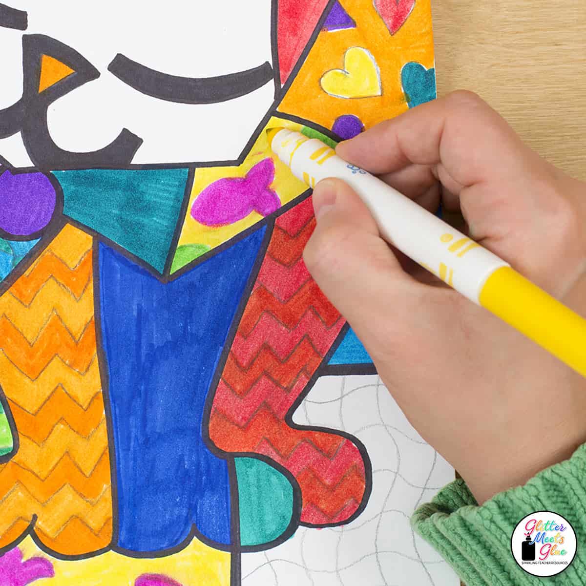 Romero britto cats art game â pop art project for elementary art