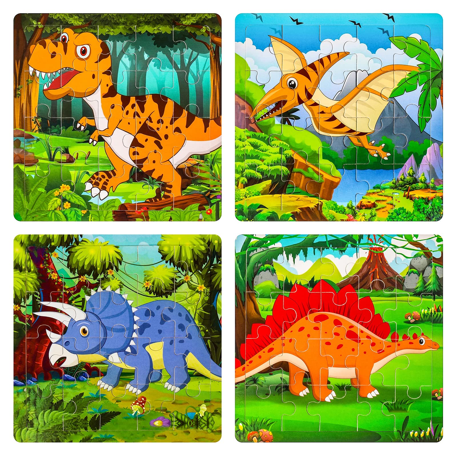 Max fun wooden jigsaw puzzles pcs dinosaur puzzle for kids preschool educational learning puzzles toys set for years old boys girls puzzles toys