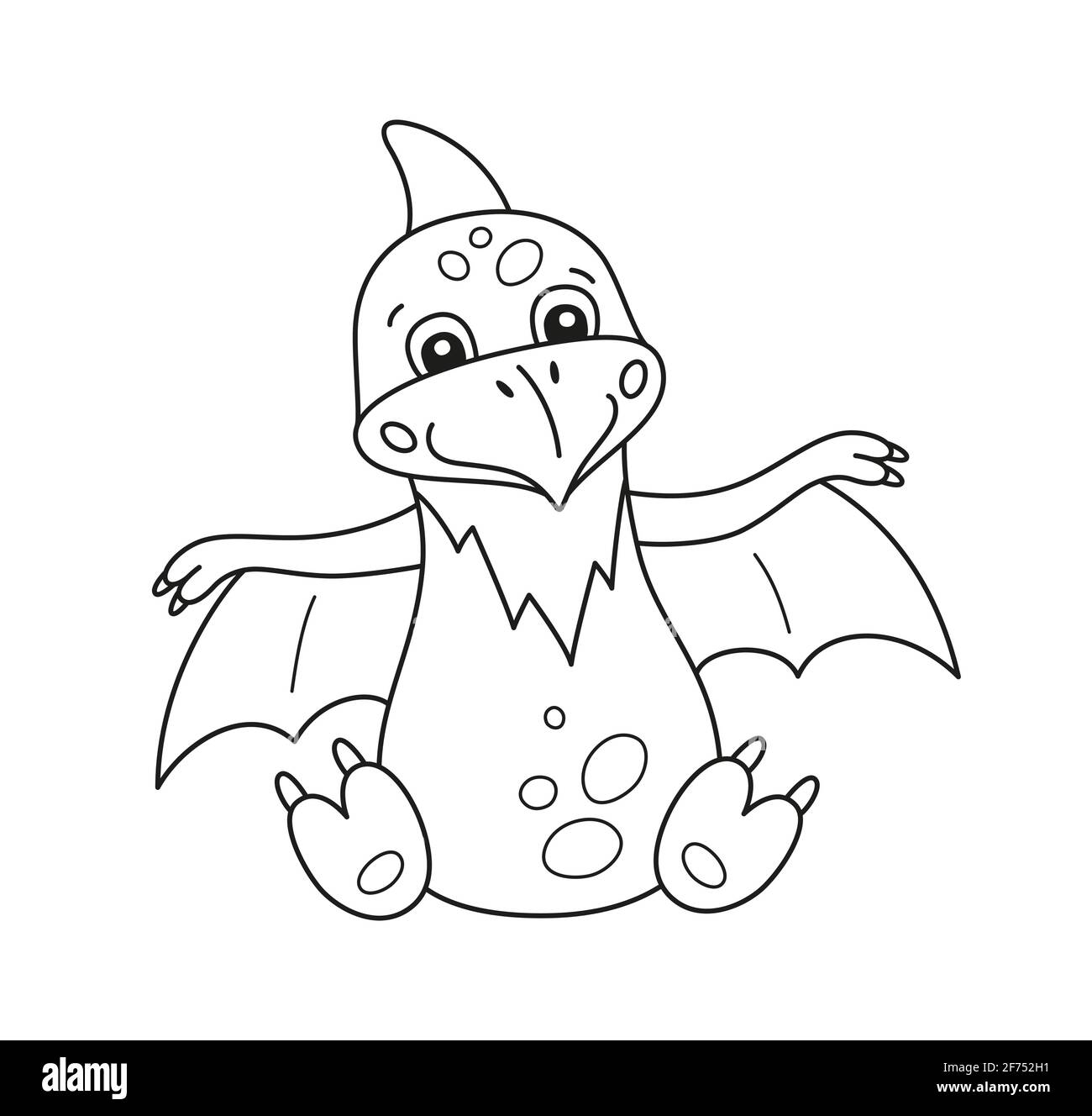 Lindo dinosaurio pequeão para nião libro de colorear juego de rompecabezas para niãos imagen vector de stock