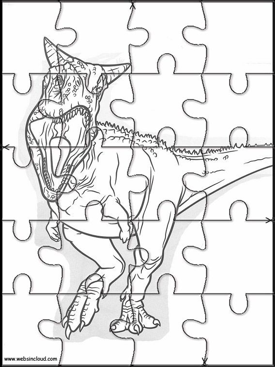 Jurassic world prtable jigsaw puzzles to cut out for kids free jigsaw puzzles jigsaw colorg pages