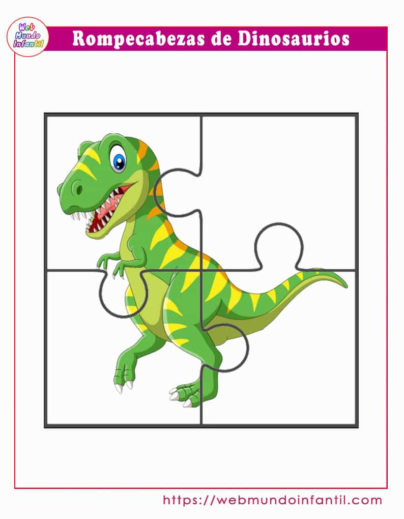 Rompecabezas de dinosaurios para imprimir puzzles