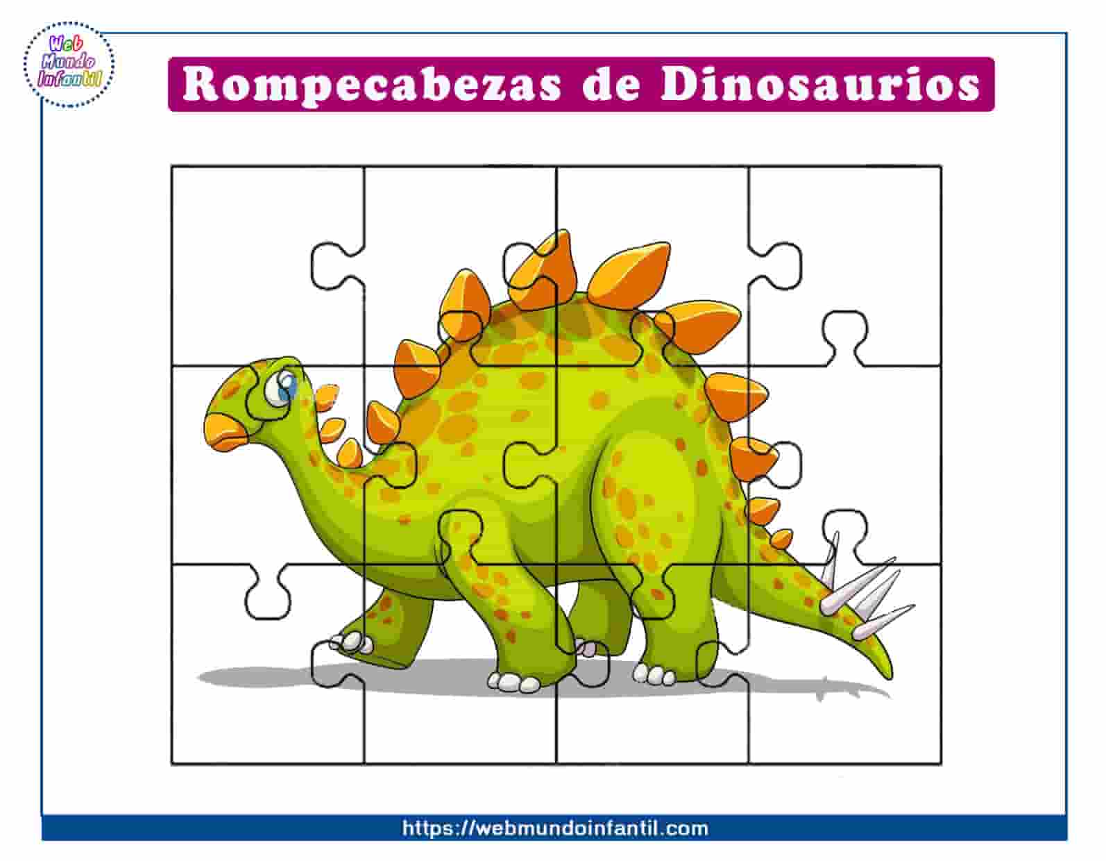 Rompecabezas de dinosaurios para imprimir puzzles