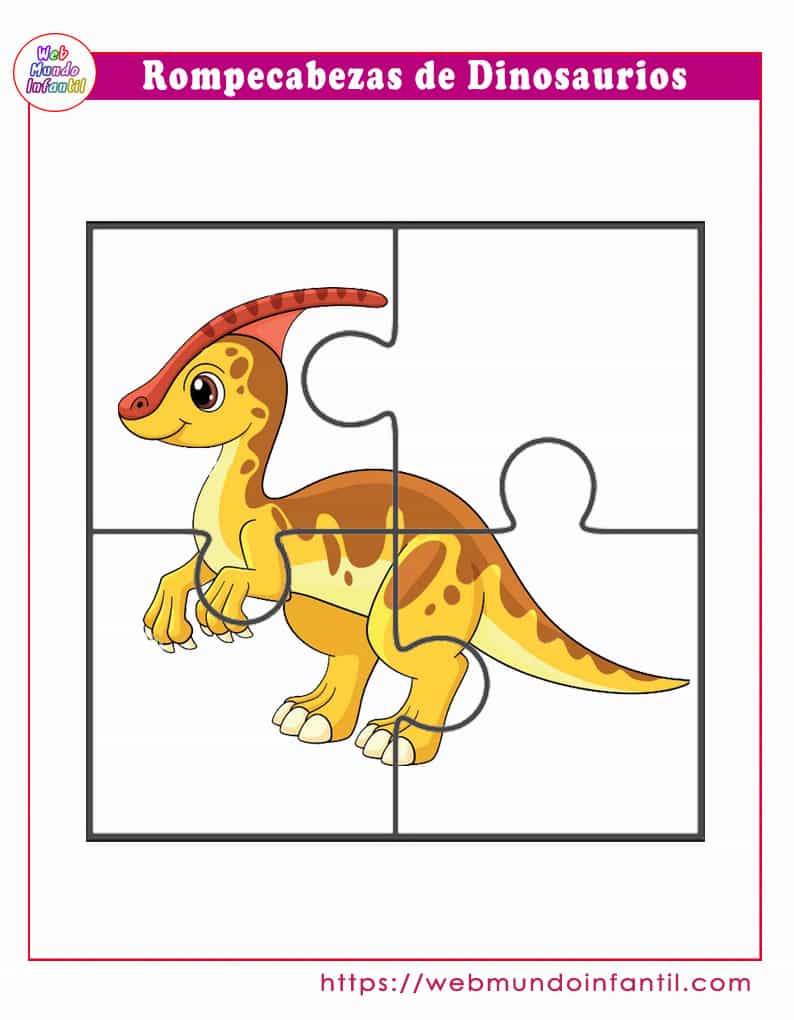 Rompecabezas de dinosaurios para imprimir puzzles