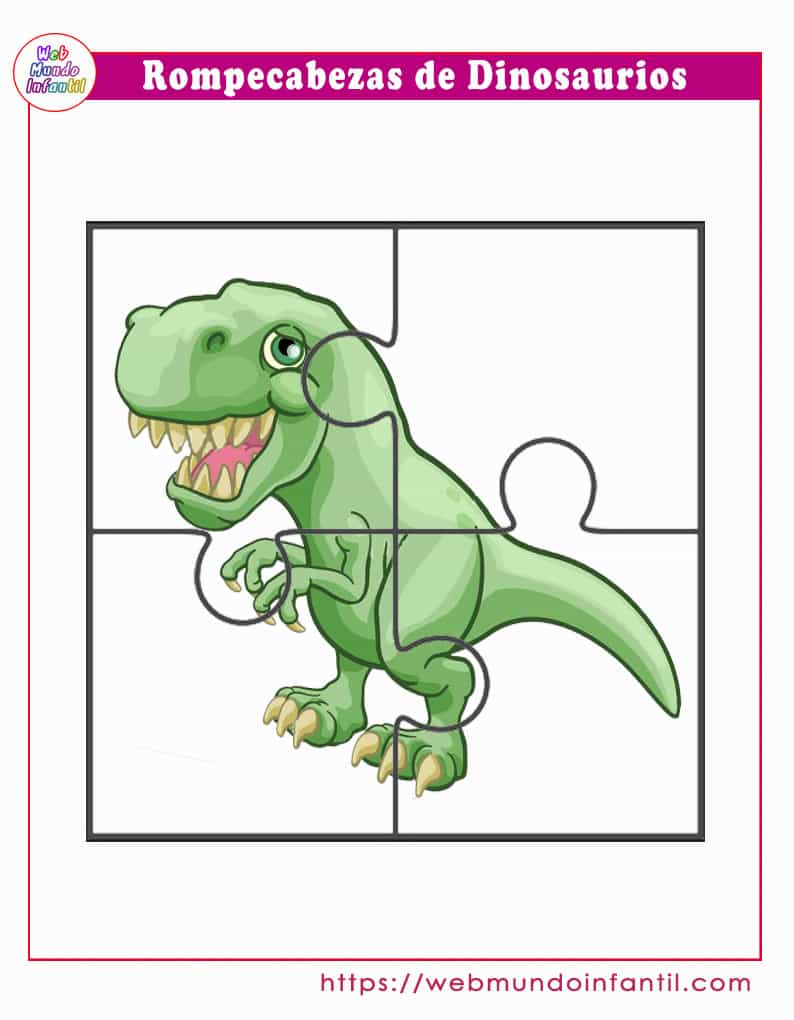 Rompecabezas de dinosaurios para imprimir puzzles