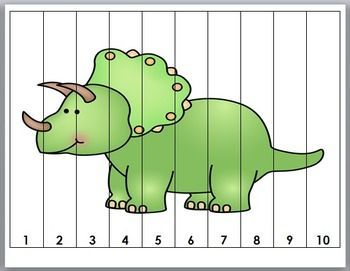 Resultado de imagen para los numeros dinosaur activities counting puzzles dinosaurs preschool