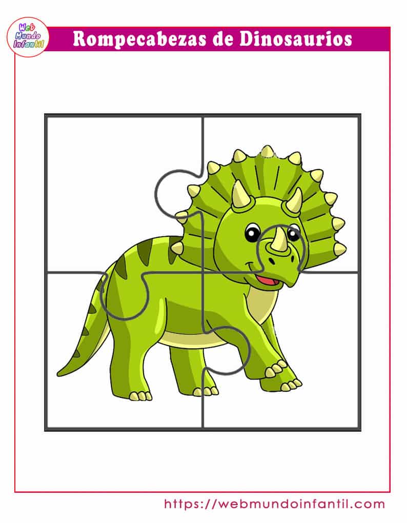 Rompecabezas de dinosaurios para imprimir puzzles