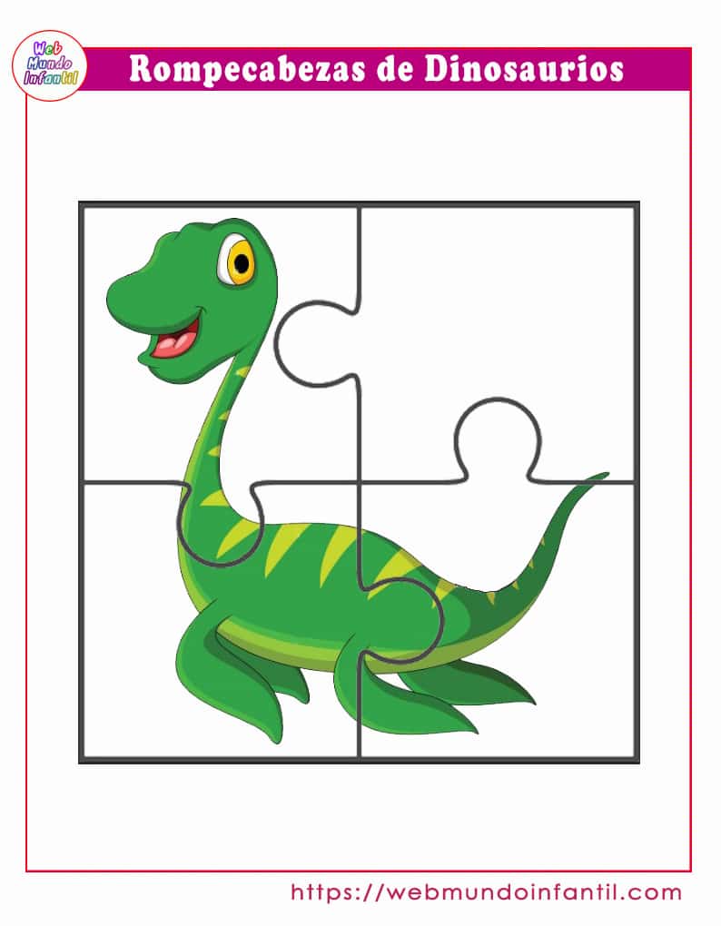 Rompecabezas de dinosaurios para imprimir puzzles