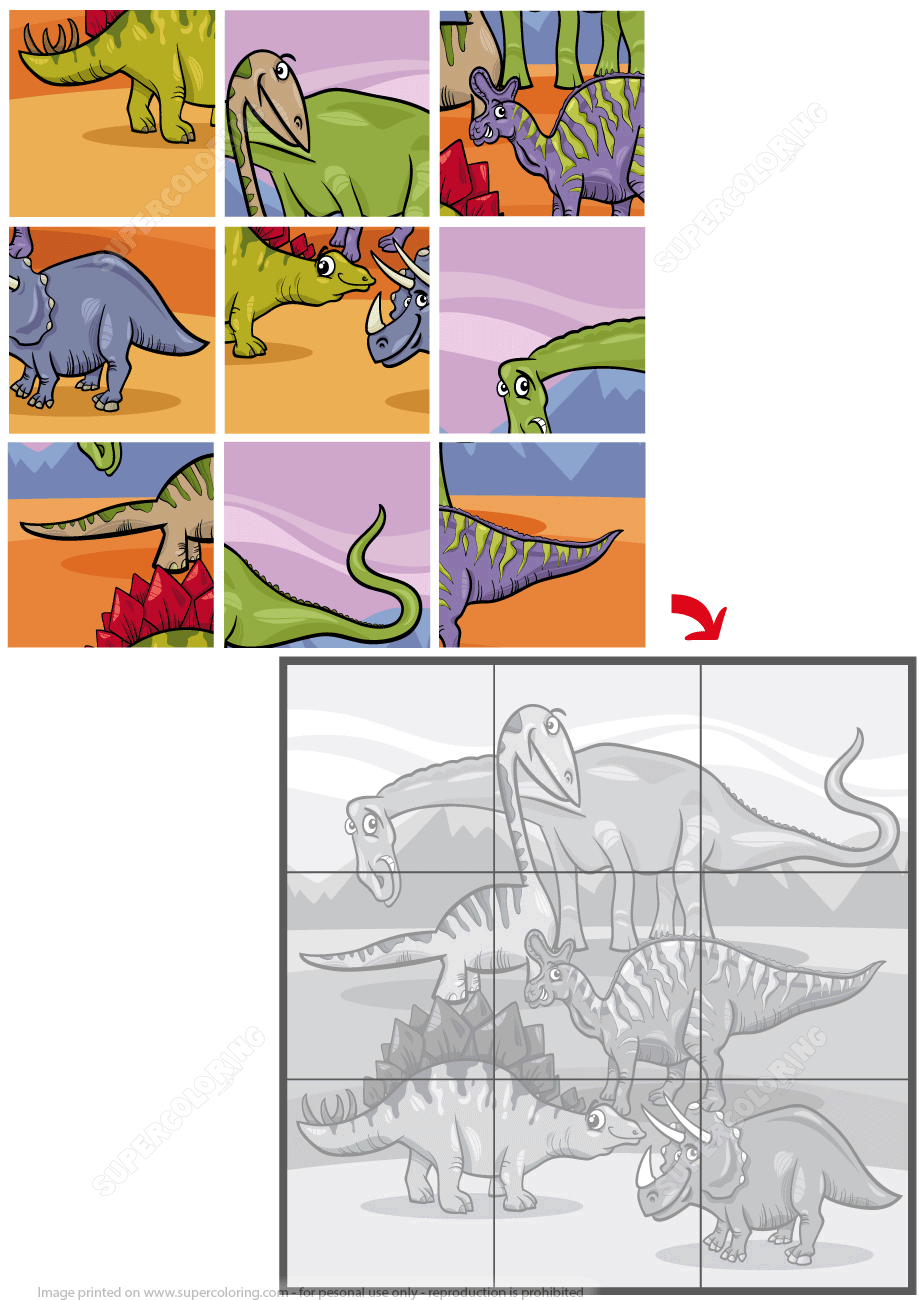 Puzzle de dinosaurios juegos de enigmas para niãos