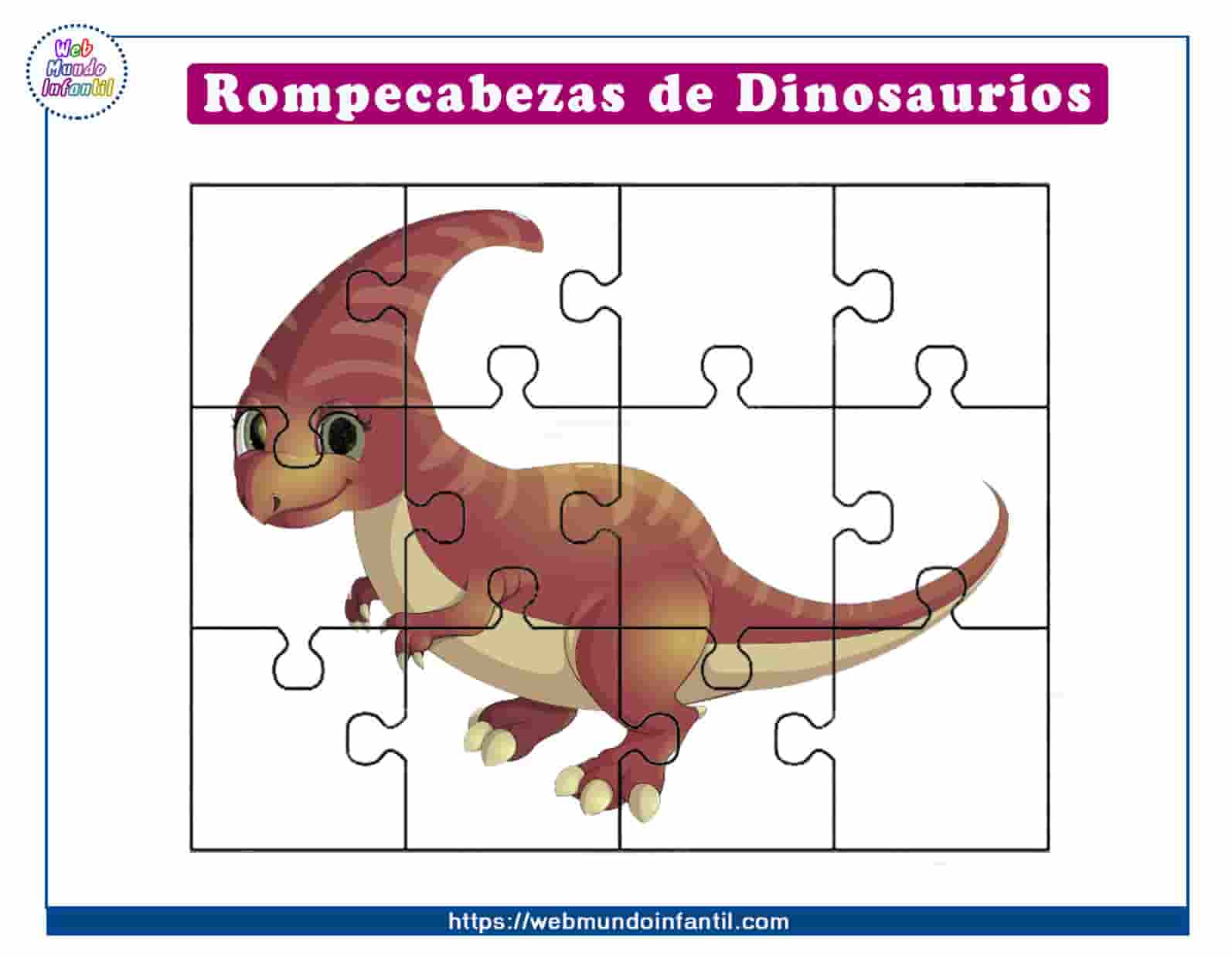 Rompecabezas de dinosaurios para imprimir puzzles