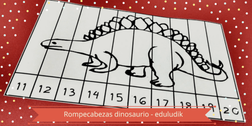 Rompecabezas numãrico de dinosaurio