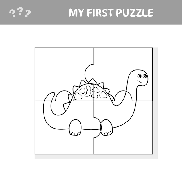 Premium vector glasses education paper game for preshool children vector illustration my first puzzle and coloring book