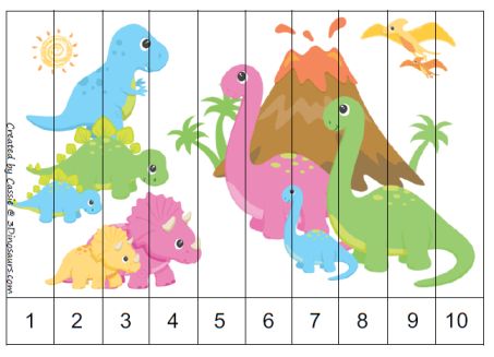 Free for kids dinosaur numerical sequence puzzles dinosaurs preschool dinosaur activities preschool dinosaur theme preschool