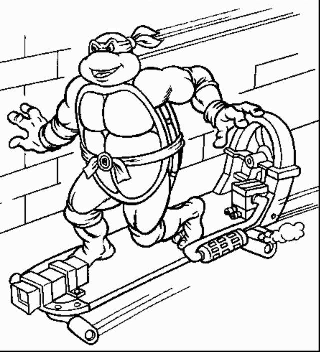 Inspired image of ninja turtle coloring page