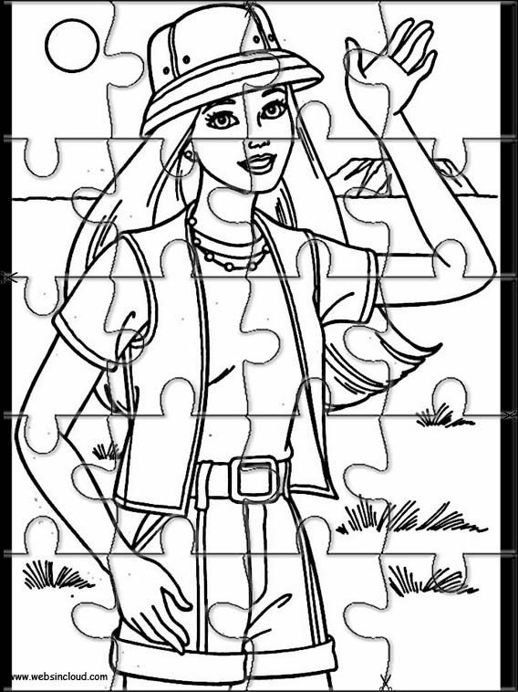 Printable jigsaw puzzles to cut out for kids barbie coloring pages barbie rompecabezas para imprimir recortables para imprimir