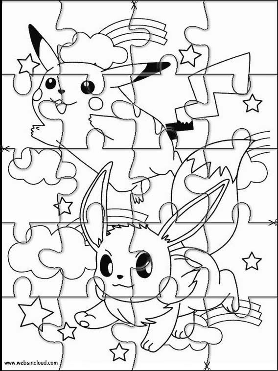 Pokemon puzzle to cut out pokemon craft pokemon printables pokemon coloring pages