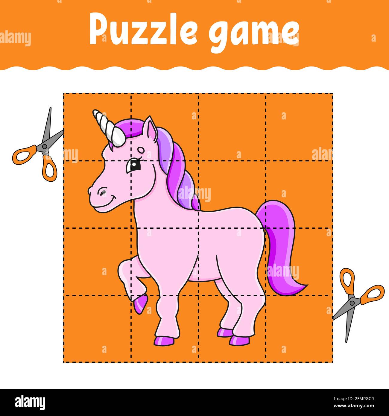 Puzzle game for kids education developing worksheet learning game for children color activity page for toddler riddle for preschool isolated vec stock vector image art