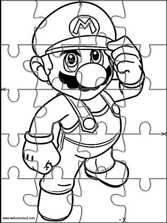 Printable jigsaw puzzles to cut out for kids mario bros loring pages rompecabezas para lorear mario bros para lorear fiesta inspirada en super mario